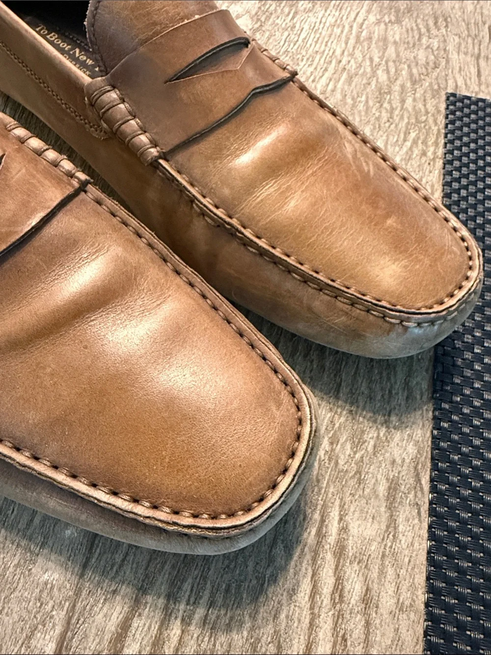 To Boot Tan Leather Penny Loafers